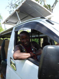 Maasai Guide in Car