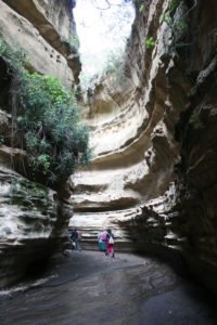 Walk through Hell's Gate natural-made canyon