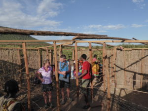 Anna and Gunnar taking a look at our newly build house.